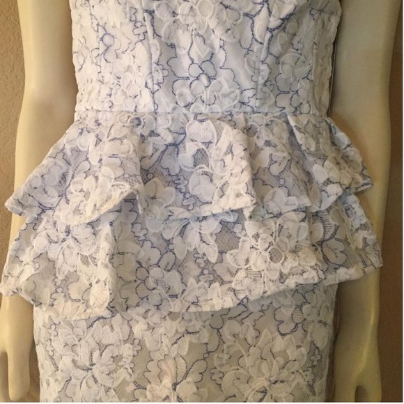 GIANNI BINI Women's Dress Janice Peplum Waist Organza Size 8 - Picture 12 of 14